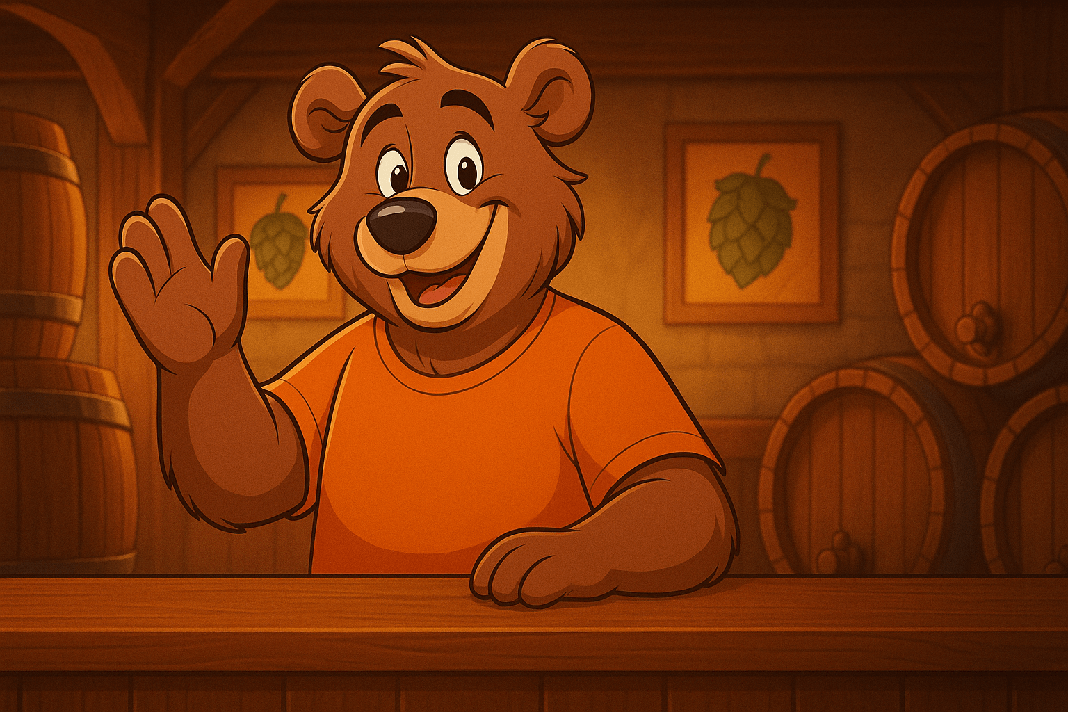 beer de Bear De Brother Beer Mascotte Banner