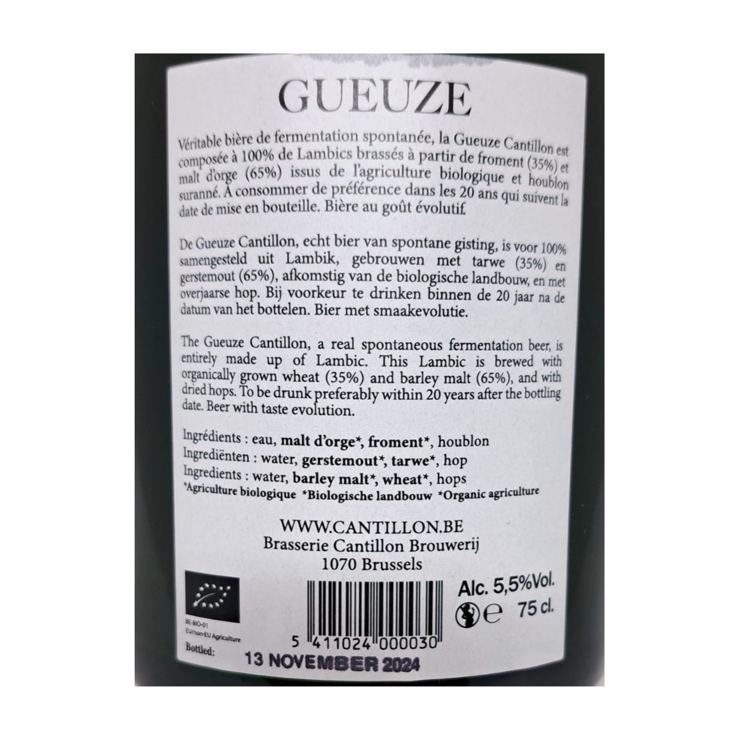 Cantillon Classic Geuze 2024 | Lambic
